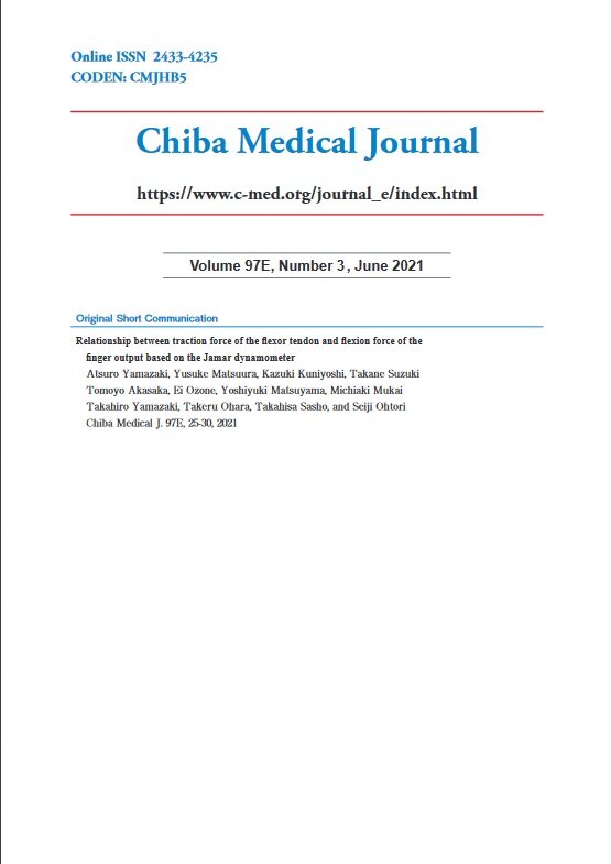 Chiba Medical Journal ; Vol. 97E No. 3