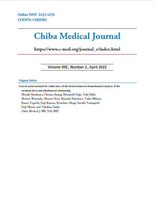 Chiba Medical Journal ; Vol. 98E No. 2