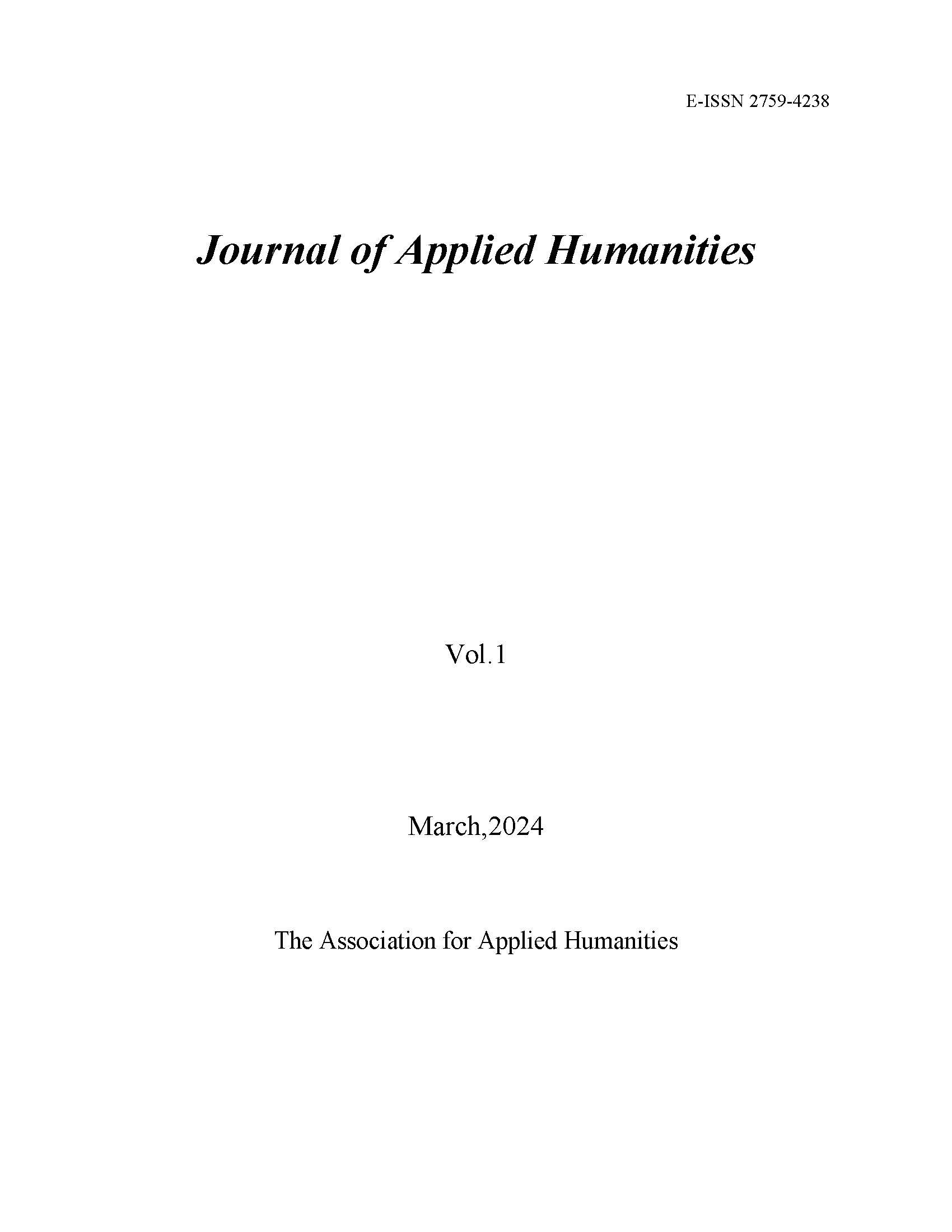 Journal of Applied Humanities ; vol.1